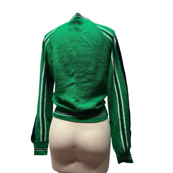 Vintage 70s 80s Terry Loop Mens Raglan Pullover Sweater Acrylic S / M - Picture 5 of 7